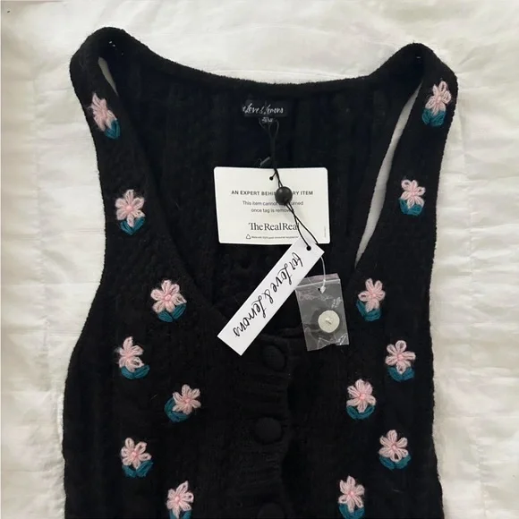 For Love and Lemons Floral Knit Vest - Picture 5 of 6